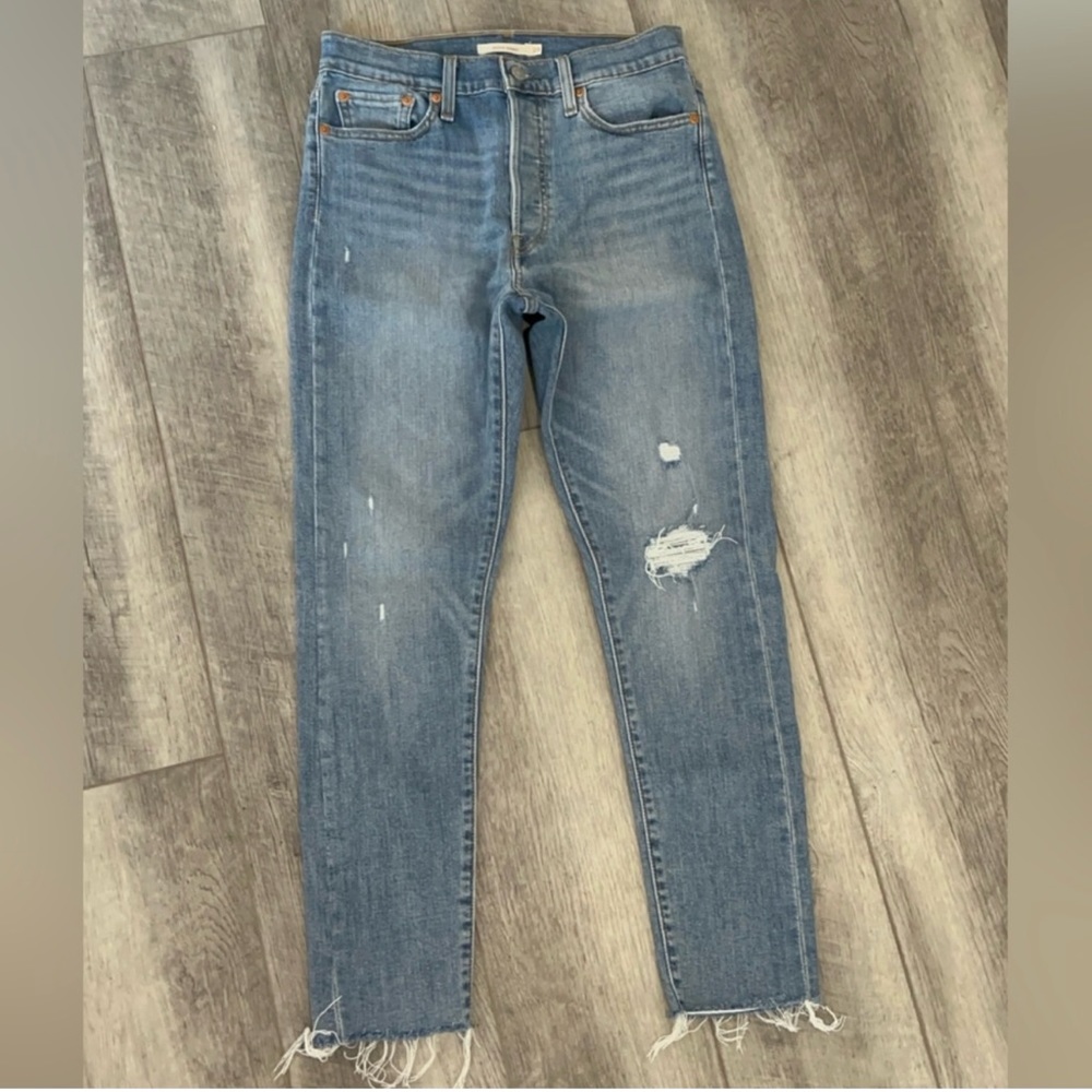Levis, Women's, Wedgie Skinny, Button Fly, Jeans.